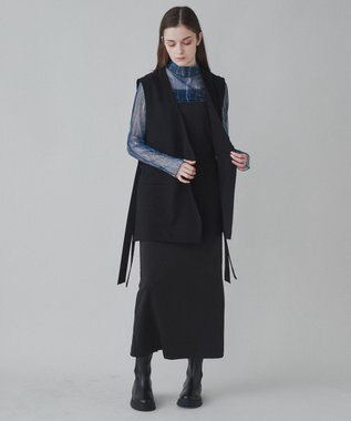 WEGO 【ユニセックス着用ITEM】TRノーカラーベスト ブラック