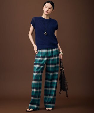 自由区 【SHIHOさん着用・2WAY仕様・ポーチ付き】クロッシェフリンジ バッグ ダークブラウン