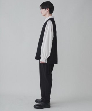 WEGO 【ユニセックス着用ITEM】TRノーカラーベスト ブラック