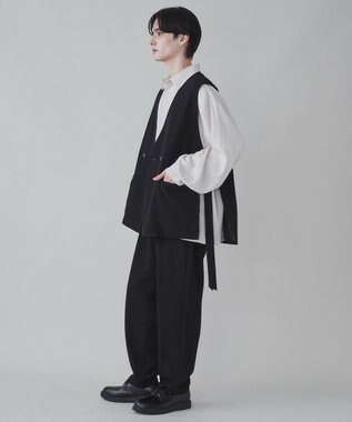 WEGO 【ユニセックス着用ITEM】TRノーカラーベスト ブラック