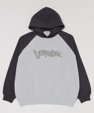 WEGO ラグランプルパーカー スミクロ