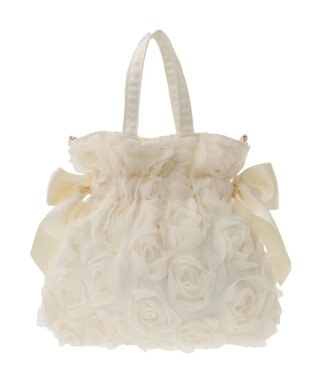 Maison de FLEUR チュールローズダブルリボン2Way Ivory