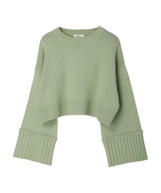 earth music&ecology ワイドスリーブプルオーバー Lime Green