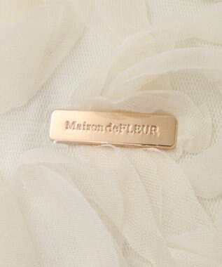 Maison de FLEUR チュールローズダブルリボン2Way Ivory