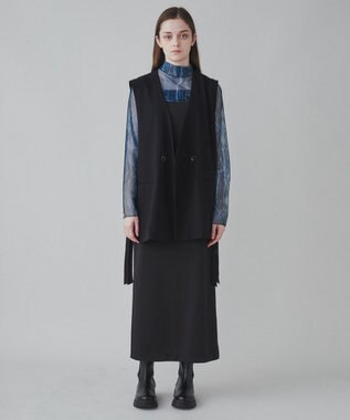 WEGO 【ユニセックス着用ITEM】TRノーカラーベスト ブラック