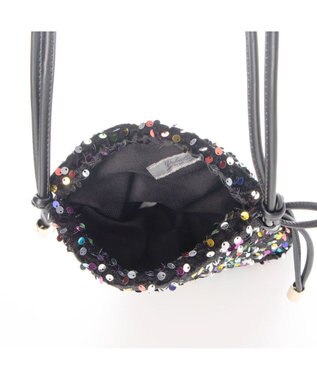 UNBILLION カシュカシュ cachecache / スパンコール巾着ミニショルダーバッグ ミックス