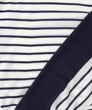 自由区 L 【WEB限定・洗える】ニットソーボーダー トップス ネイビー×オフ