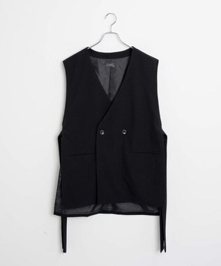 WEGO 【ユニセックス着用ITEM】TRノーカラーベスト ブラック