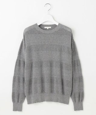自由区 L ファインコットンウール ニット グレー