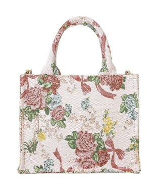 Maison de FLEUR フラワーガーデン柄ゴブラン2Wayスクエアトート Multi