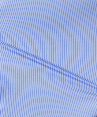 GOTAIRIKU 【ストレッチ/洗える】Albini ジャージ シャツ_ カッタウェイカラー サックスストライプ