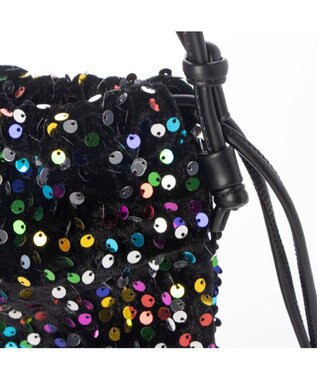 UNBILLION カシュカシュ cachecache / スパンコール巾着ミニショルダーバッグ ミックス