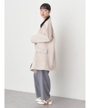 earth music&ecology ニュアンスビッグカラーコート Beige