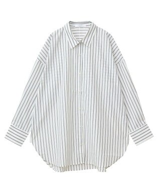 Green Parks イージーケアストライプシャツ Off White