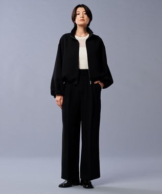 uncrave 【防シワ・洗濯機洗い可】ウォッシャブルダブルクロス トラックジャケット（uncrave STANDARD） ブラック