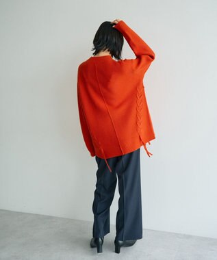 YECCA VECCA レースアップニット Gray Mixture