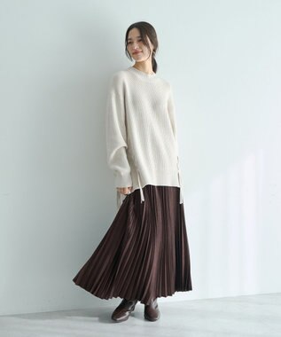 YECCA VECCA レースアップニット Gray Mixture