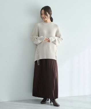 YECCA VECCA レースアップニット Gray Mixture