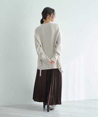 YECCA VECCA レースアップニット Gray Mixture
