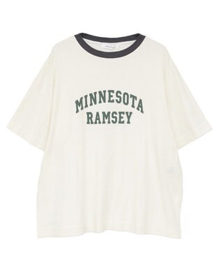 AMERICAN HOLIC ロゴ入りヴィンテージ半袖プルオーバー Ivory