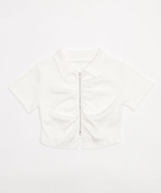 WEGO WZIPギャザートップス オフホワイト