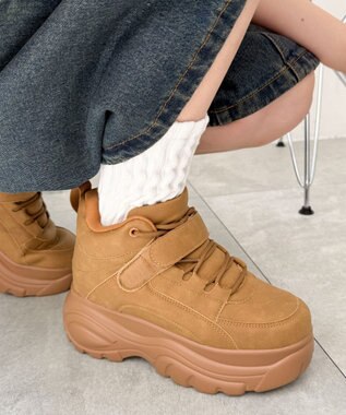  【MLサイズ展開】ハイカットベルト厚底スニーカー