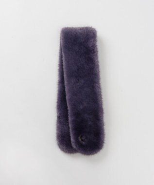 AURORA 【 ANNA SUI（アナ スイ）】エコファー差込みマフラ－ パープル