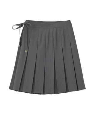 Green Parks ■ＷＩＴＨ　ＫＵＲＵＭＩ．Ｎ　プリーツミディスカート Charcoal Gray