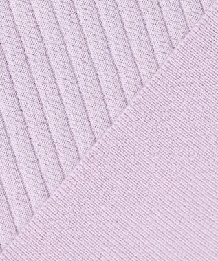 ICB 【洗える】コットンポリエステルリブ プルオーバー ライラック系