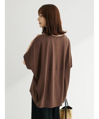 Green Parks 接触冷感半袖コクーンゆるプルオーバー Brown