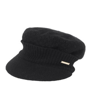 MOONBAT FURLA(フルラ) ラメ折り返しニットキャスケット【日本製】 ブラック