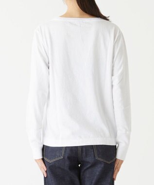 caqu caqu x GoodOn roundneck L/S tee  シンプルゆったりフィットシャツ white