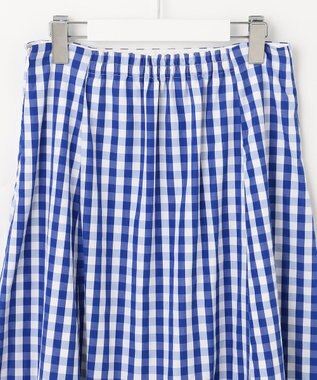 Feroux 【洗える】ギンガムチェック スカート ブルー系1