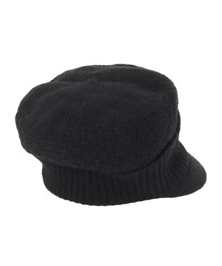 MOONBAT FURLA(フルラ) ラメ折り返しニットキャスケット【日本製】 ブラック