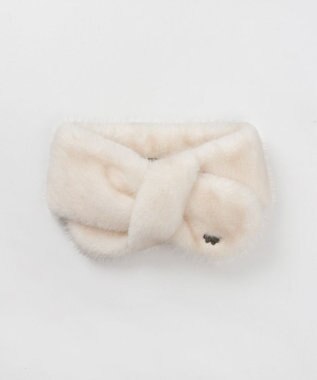 AURORA 【 ANNA SUI（アナ スイ）】エコファー差込みマフラ－ オフホワイト