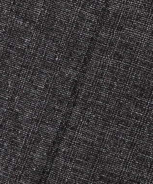 ICB L ミックスブッチャー バックスリットジレ ブラック×オフホワイト