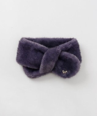 AURORA 【 ANNA SUI（アナ スイ）】エコファー差込みマフラ－ パープル