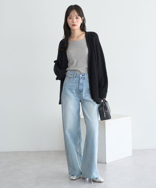 earth music&ecology 【予約】適ON カップ付きキャミソール 杢グレー