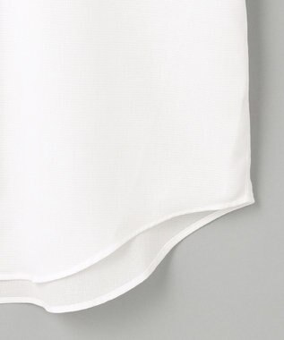 GOTAIRIKU 春夏向け/カラミ織【形態安定】SUMMERPREMIUMPLEATS_セミワイドカラー 半袖ドレスシャツ(26年限定モデル) 26年限定色/ホワイト×カラミ織