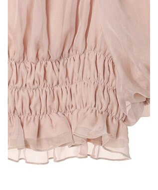 earth music&ecology パフスリーブシャーリングブラウス Pink Beige