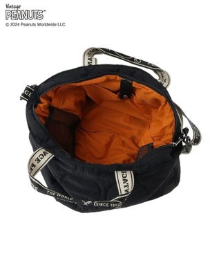 Green Parks ■ＰＥＡＮＵＴＳ　キルティングトートＬ Black