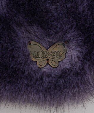 AURORA 【 ANNA SUI（アナ スイ）】エコファー差込みマフラ－ パープル
