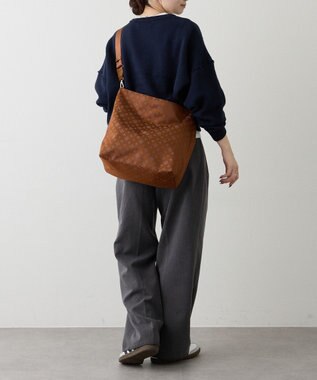 russet ナイロンジャガード2WAYショルダーバッグ(CE-1622) Camel/Gray