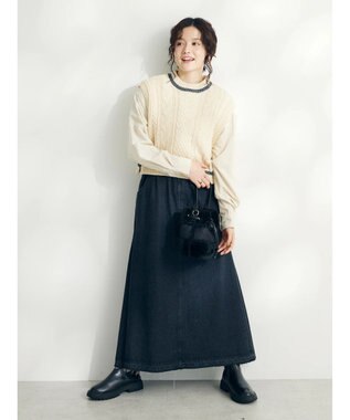 CRAFT STANDARD BOUTIQUE ２ＷＡＹケーブルニットベスト Ivory