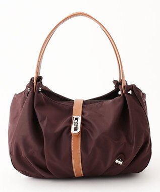 LA BAGAGERIE タックラウンド2WAYバッグ ワイン