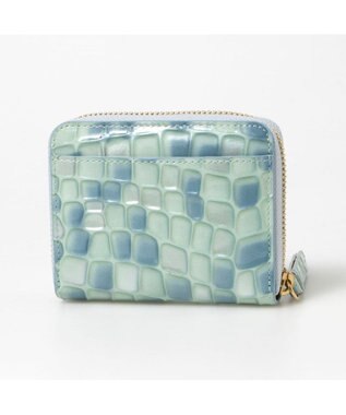 UNBILLION ペルケ perche / クロコエナメル・ジャバラカードウォレット ブルー