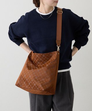 russet ナイロンジャガード2WAYショルダーバッグ(CE-1622) Camel/Gray