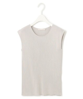 ICB L 【洗える】オーガニックコットンリブ ノースリーブプルオーバー トープ系