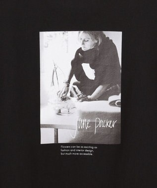 23区 【洗える】JANE PACKERコラボ フォトプリント Tシャツ ブラック(PHOTO)