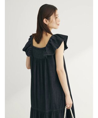 Green Parks ■ＥＳＣＡＲ　デニムピンタックワンピース Black